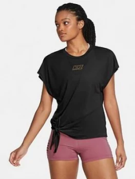 Image of Nike Training Tie T-Shirt - Black