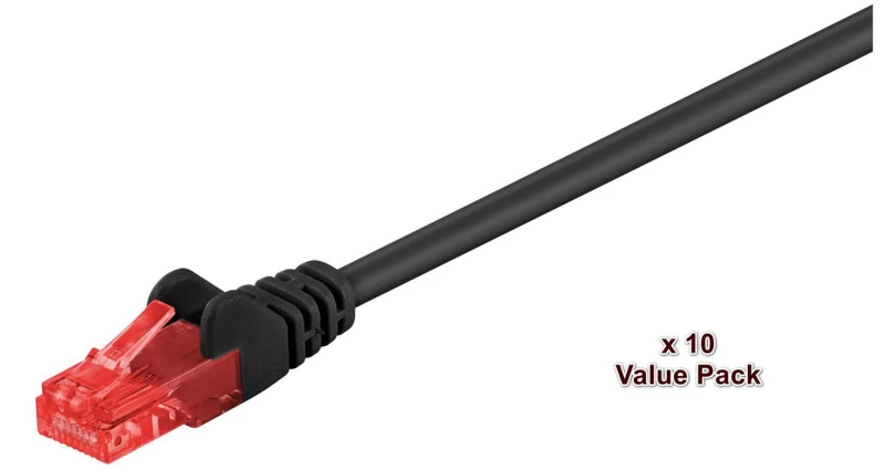 Image of Microconnect V-UTP6005SVP networking cable Black 0.5 m Cat6 U/UTP (UTP
