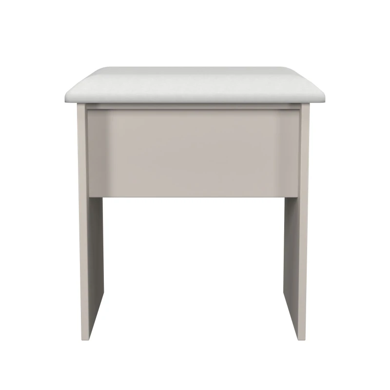 Image of Santander Beige Wooden Dressing Table Stool