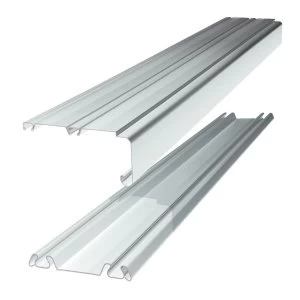 Image of Wickes Sliding Door Trackset - White 1.2-1.8m