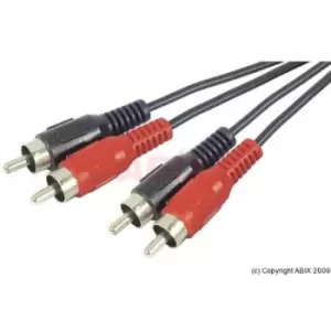 image of Stereo audio cord 2 x RCA male/ male- 1.80m