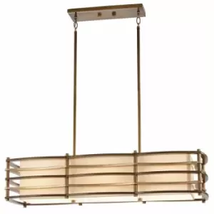 Image of 3 Bulb Chandelier Hanging Pendant LIght Cambridge Bronze LED E27 100W Bulb