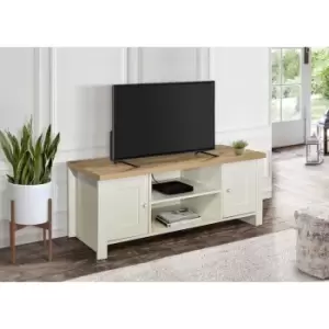 image of Birlea Highgate Large TV Unit Cream And Oak