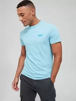 Image of Superdry Vintage Logo Embroidered T-Shirt - Blue Size M, Men