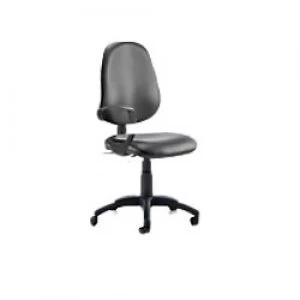 Image of Task Operator Chair Eclipse II Lever Black Vinyl With Loop Arms