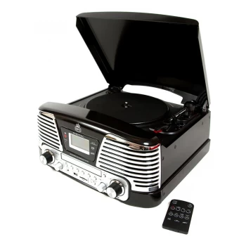 image of GPO Retro Memphis Turntable 4-in-1 Music System