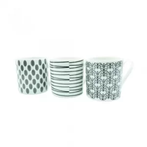 Image of Quality 12oz Black and White Mugs Designs may vary Pack of 12 P1160119