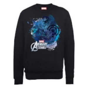 Image of Marvel Avengers Assemble Captain America Montage Sweatshirt - Black