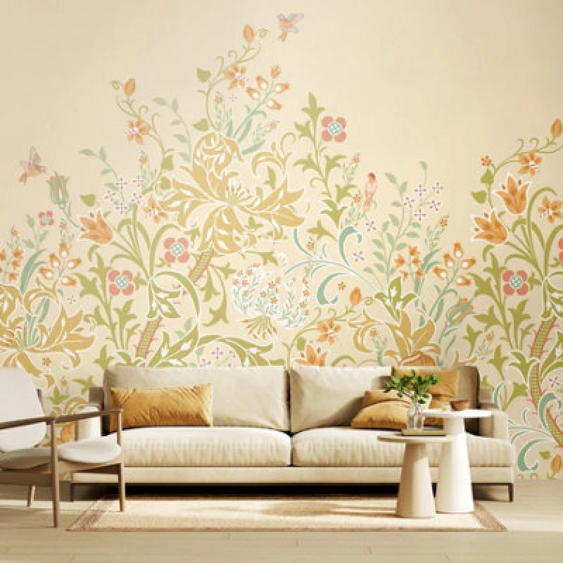 Image of Origin Murals Trailing Lily - Buttercup Matt Smooth Paste The Wall Mural 350Cm Wide X 280Cm High
