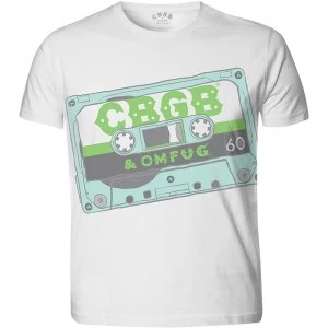 image of CBGB - Tape Unisex Large T-Shirt - Sublimated,White