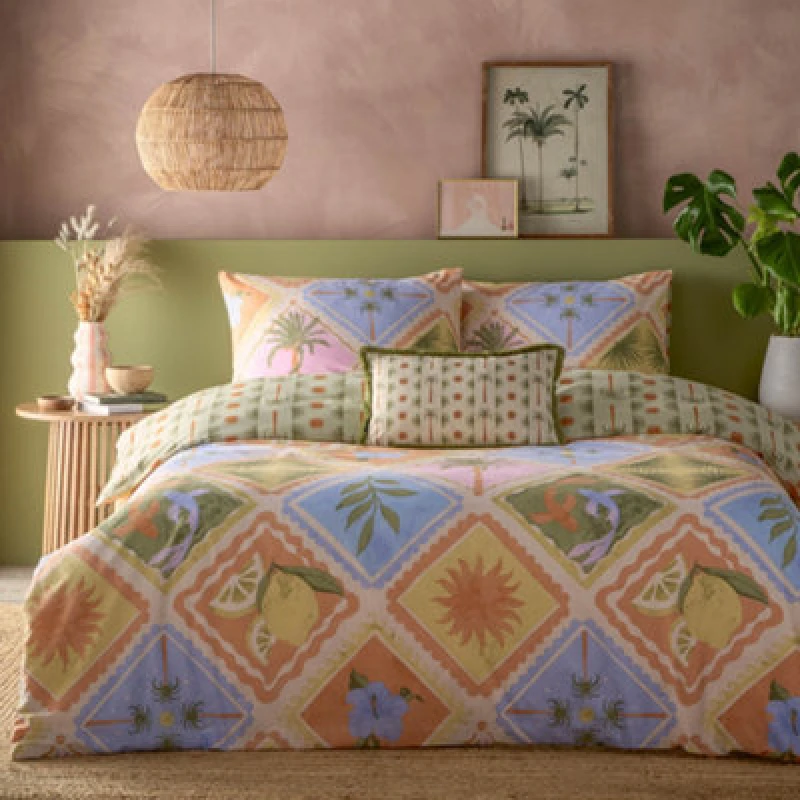 Image of Furn Furn Florala Printed Duvet Cover Set Size: Single Multi Single Unisex 5025532851451