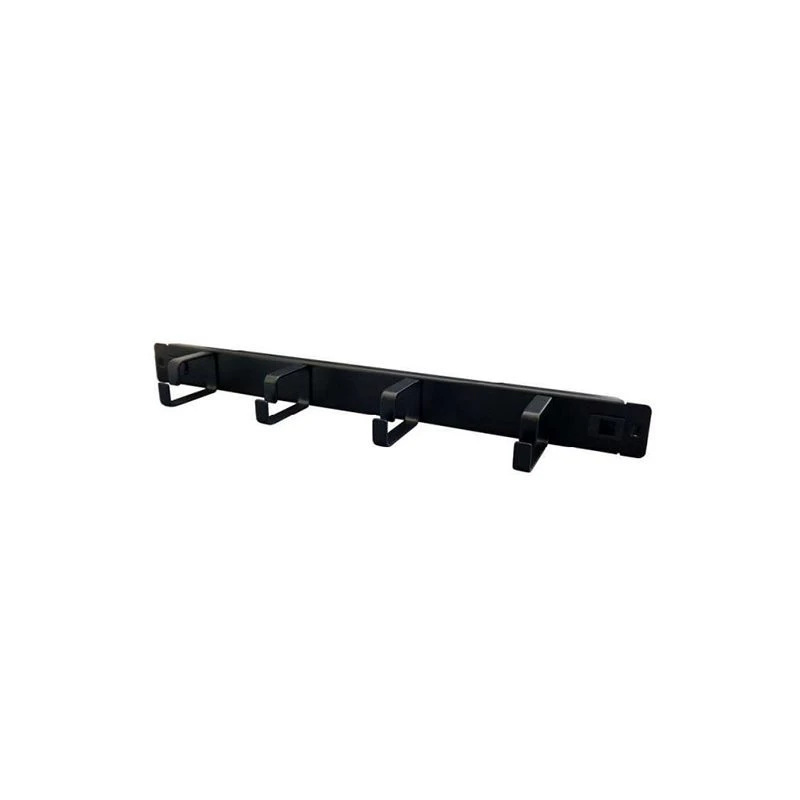 Image of FDL PUSH-FIT 4 RING 19" CABLE MANAGEMENT BAR - BLACK - 1U
