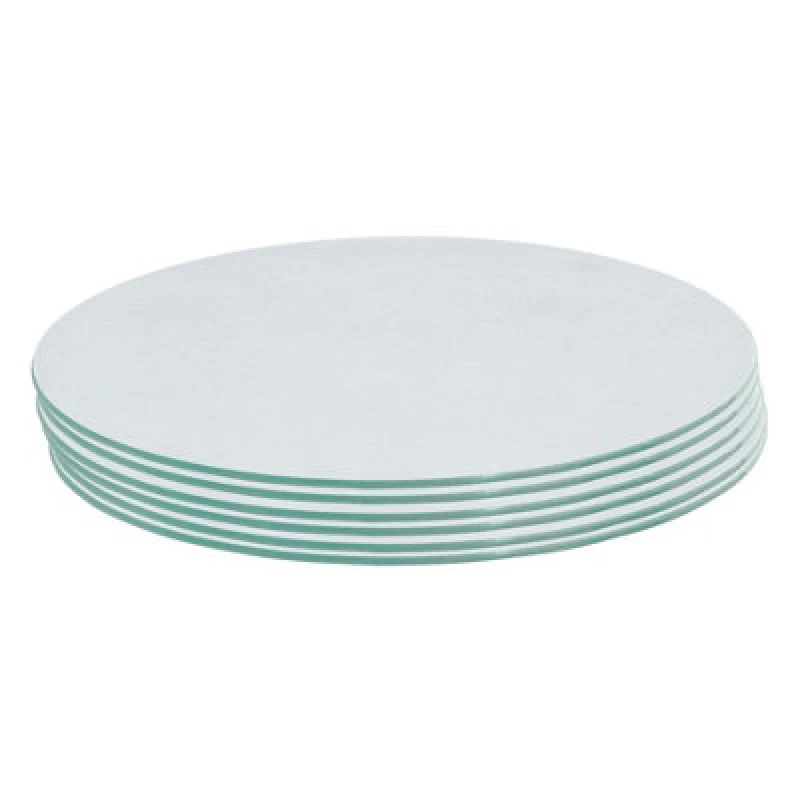Image of Harbour Housewares 6X Round Glass Placemats - 30Cm - White - Dining Table Place Mats Tabletop Protector For Kitchen Worktops
