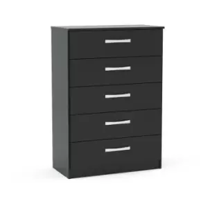 image of Lynx 5 Drawer Chest Black