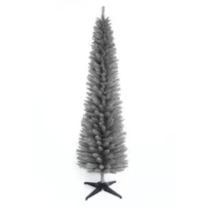 image of Christmas Tree Slim 6ft / 180cm Grey Pencil Tree - Grey