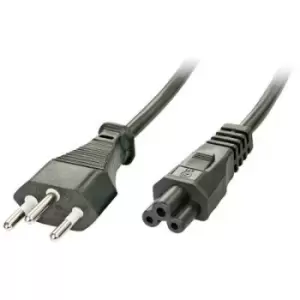 Image of LINDY Current Cable [1x Switzerland plug - 1x C5 Mickey Mouse socket] 2m Black