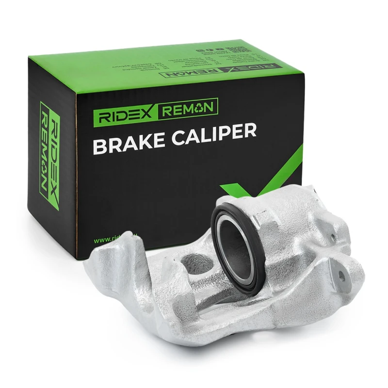 Image of RIDEX REMAN 78B0893R Brake caliper Front Axle Right, with holding frame Grey Cast Iron Brake Caliper (78)