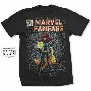 image of Marvel Comics Marvel Fanfare BW Mens Black T Shirt Small