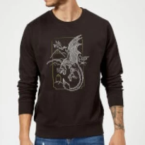 Harry Potter Hungarian Horntail Dragon Sweatshirt - Black - XL