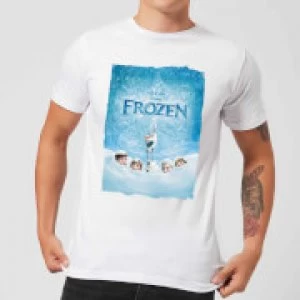 Image of Disney Frozen Snow Poster Mens T-Shirt - White