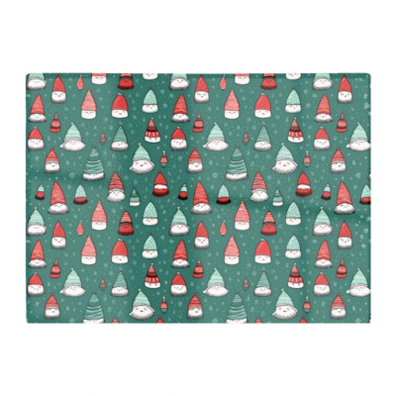 Image of Warren Reed Designer Hand Drawn Joyful Santa Hats Glass Chopping Board