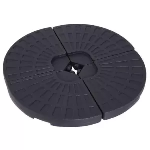 Image of Outsunny 4Pc Portable Umbrella Base Parasol Stand Weights Holder Sand Water Filled Outdoor