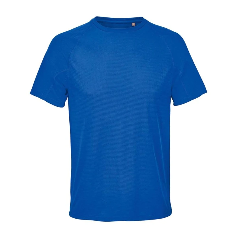 Image of SOL'S Mens Performance Ripstop T-Shirt in Blue Size: Small Blue Male S