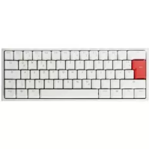 image of Ducky ONE 2 Mini MX-Speed Silver, RGB-LED Corded Gaming keyboard German, QWERTZ White