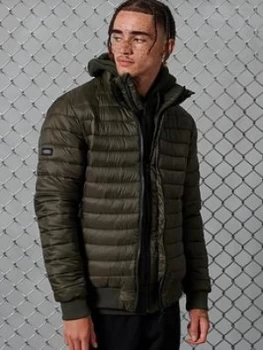 Image of Superdry Fuji Bomber Jacket - Khaki, Size L, Men