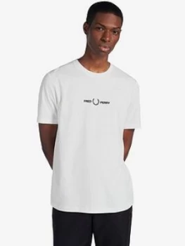 image of Fred Perry Graphic T-Shirt, White Size M Men