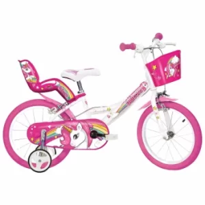 Image of Unicorn 14" Wheel Childrens Bicycle, white