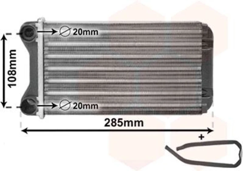 Image of VAN WEZEL Heater matrix VAN WEZEL 03006223