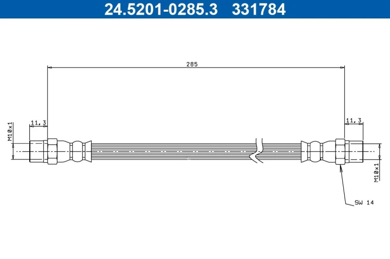 Image of Brake hose ATE 24.5201-0285.3