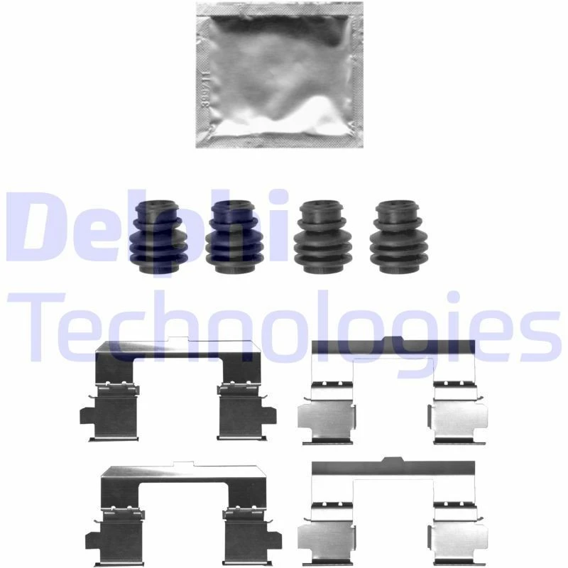 Image of DELPHI Brake pad fitting kit DELPHI LX0697