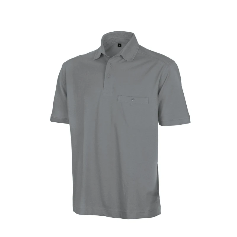 Image of Result Result Men Work-Guard Apex Short Sleeve Polo Shirt in Grey Size: X-Small Grey XS Male 5057520300399