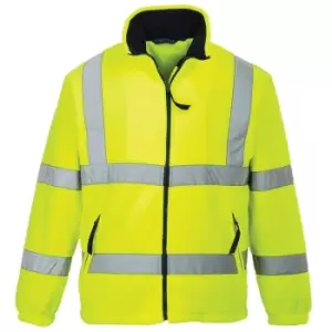 Image of Portwest - F300YERL - sz L Hi-Vis Mesh Lined Fleece - Yellow - Yellow
