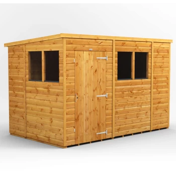 Image of 10x6 Power Pent Garden Shed - Brown