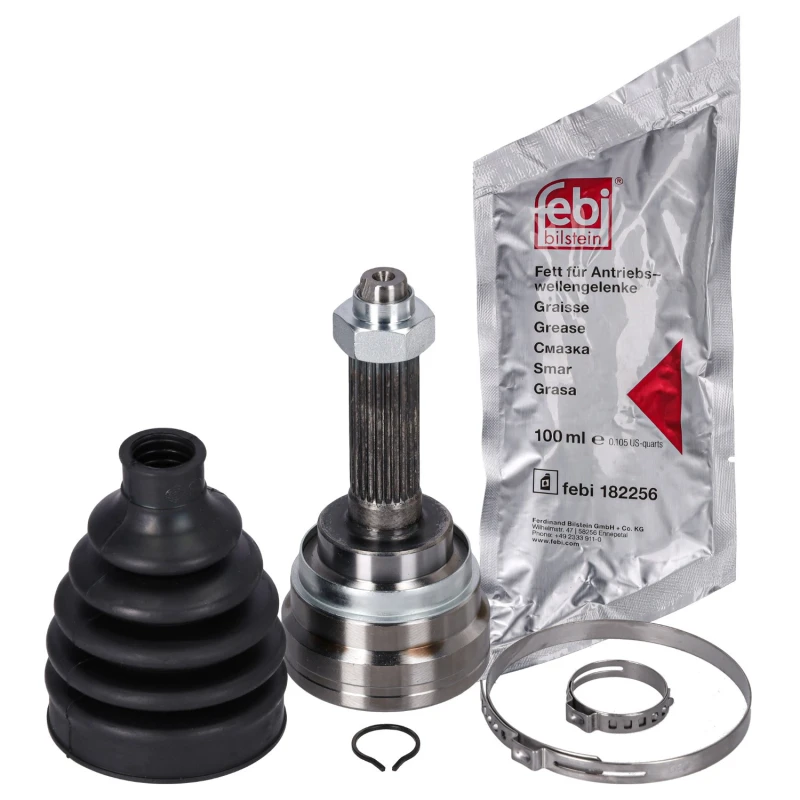 Image of FEBI BILSTEIN 186443 CV Joint Front Axle Right, with nut, with grease Joint Kit,drive shaft (5)
