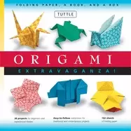 Image of origami extravaganza folding paper a book and a box origami kit includes o