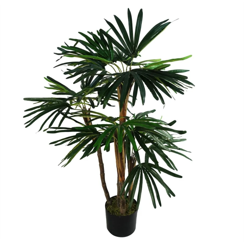 Image of Leaf Raphis Palm Artificial Tree 100cm - Realistic plant by Botanik Green