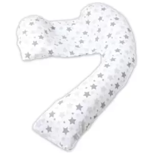 Image of Dreamgenii Pregnancy Pillow White Grey Stars