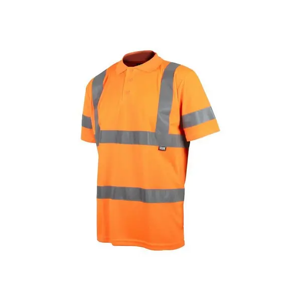 Image of Scan Hi Vis Polo Shirt SCAHVPSXLO Colour: Orange