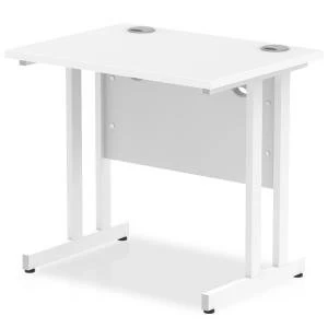 Image of Trexus Desk Rectangle Cantilever White Leg 800x600mm White Ref