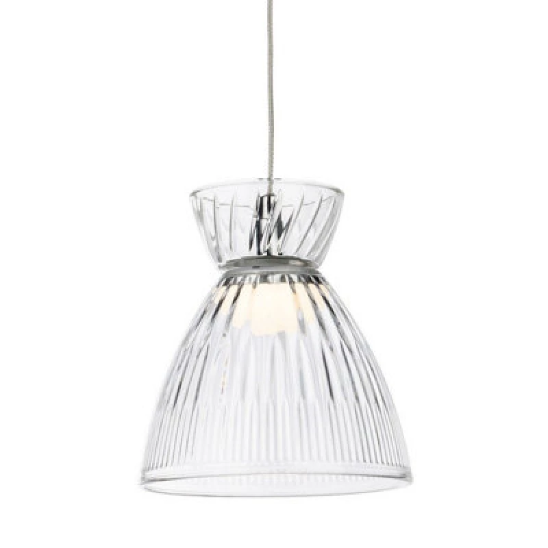Image of Luminosa Lighting Luminosa Royale Dome Pendant Chrome With Clear Decorative Glass 3W LED 330Lm 3000K