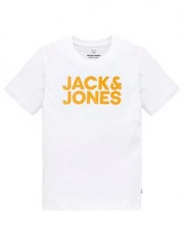 image of Jack & Jones Junior Boys Short Sleeve T-Shirt - White