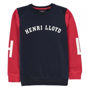 image of Henri Lloyd Logo Crew Sweatshirt - Navy Blazer