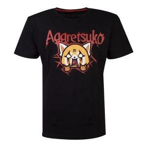 Image of Aggretsuko - Retsuko Rage Trash Metal Mens Large T-Shirt - Black