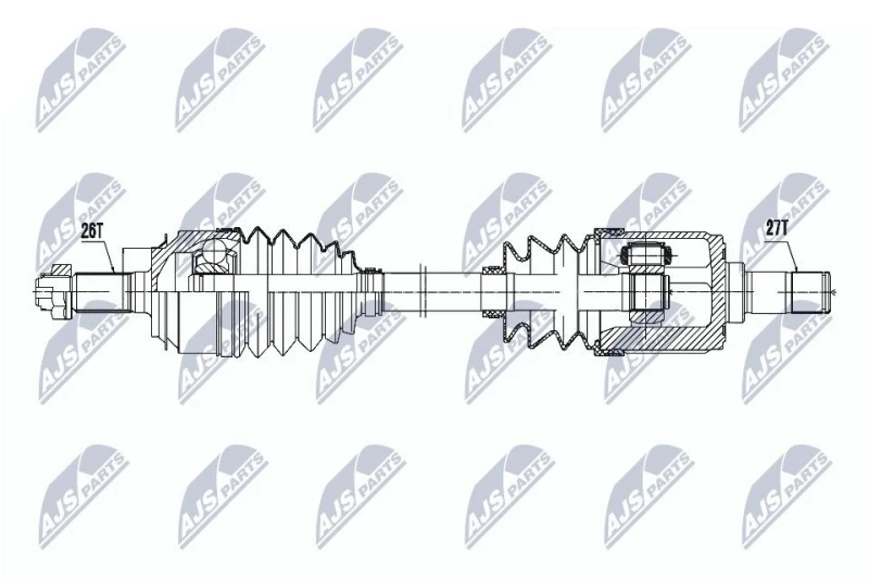 Image of NTY NPW-HD-050 Drive shaft Front Axle Left Drive Shaft (13)