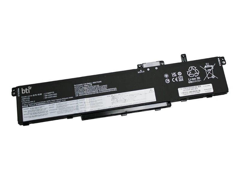 Image of BTI BTI L21M6P70 compatible 94Wh 6-cell battery for Lenovo THINKPAD P16 G1 G2 L21M6P70-BTI