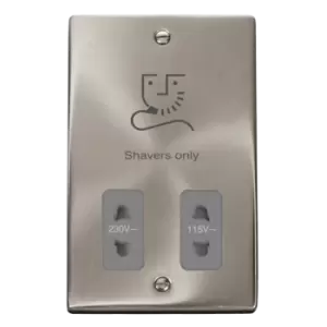 Image of Click Scolmore Deco Dual Voltage 115-230V Shaver Socket - VPSC100GY